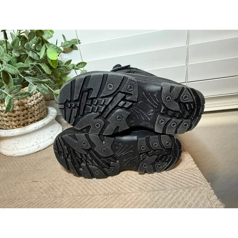 Toddler Snow Winter Boots Black Waterproof Size UK 27 US 9/9.5